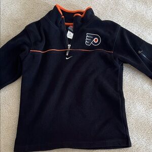 Nike Kids Black and Orange Flyers Fleece Quarterzip